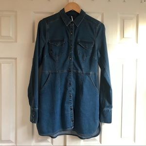 Free People Denim Jean Dress